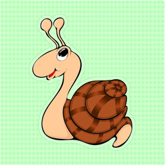 snail cartoon vector illustration