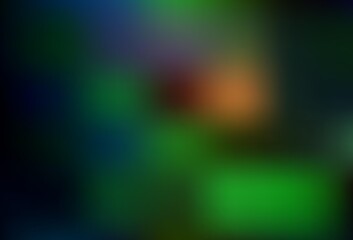 Dark Green, Red vector blurred background.