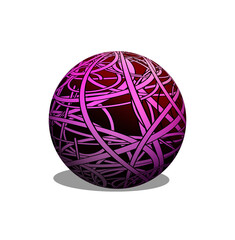 3d illustration colorful ball isolated on white background