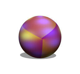 3d illustration colorful ball isolated on white background