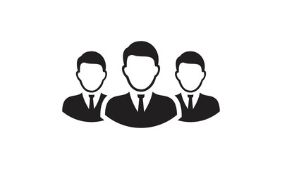 Illustration of crowd of people icon silhouettes vector. Social icon.