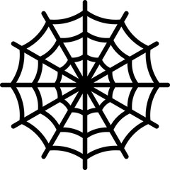 Obraz premium シンプルなクモの巣のシルエット