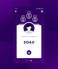 Banking, finance app, mobile ui design