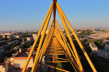 boom construction tower crane top view