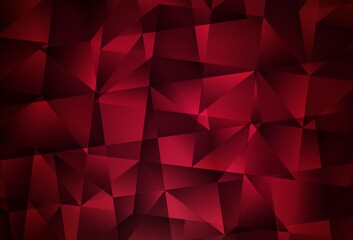 Dark Purple vector gradient triangles pattern.