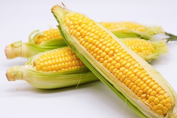 収穫したとうもろこし