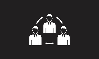 Group of people avatars formation of an organization