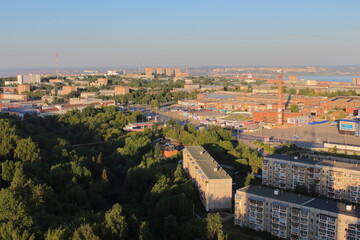 Fototapeta na wymiar city views shooting from above