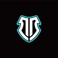 DD initial logo design with a shield shape