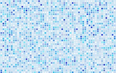 Dark BLUE vector red pattern of geometric circles, shapes. Colorful mosaic banner. Geometric background with colored disks.