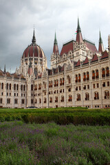 Famous building of Hungarian Parliament in Budapest.