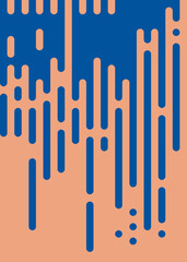 Abstract Rounded Color Lines halftone transition background illustration