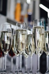 glasses of champagne