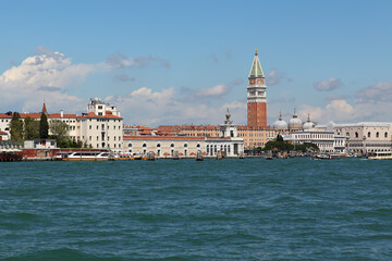 A view of Venice from the sea.