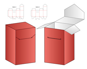 Box packaging die cut template design. 3d mock-up