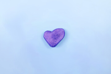 Obraz premium heart shaped stone toned in blue and lilac 