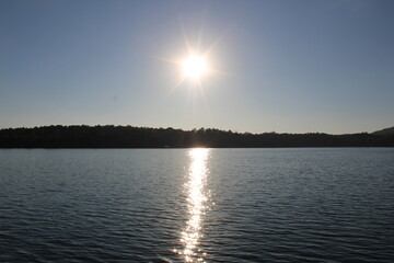 sunset on the lake