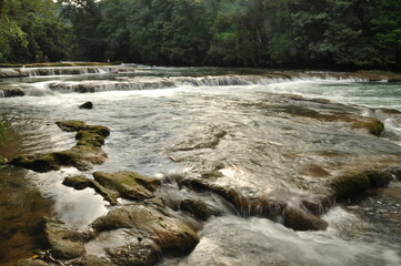 Motiepa Waterfall at Palenque in Mexico, Natural background