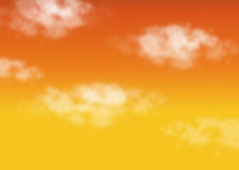 Obraz na płótnie Canvas 雲と空 夕焼け空 背景素材 イラスト ベクター