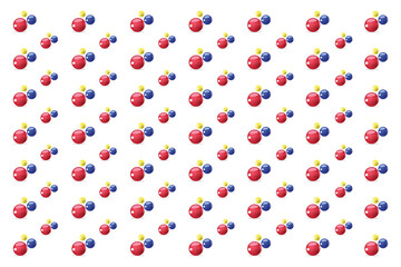 colorful ball pattern on white background