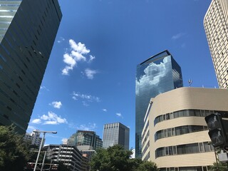 Fototapeta premium 西新宿 ビルと青空 