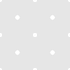 Seamless white and grey vector pattern or tile background with small polka dots