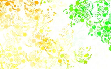 Light Green, Yellow vector elegant pattern with flowers