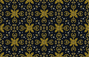 Indonesian batik motifs with very distinctive plant patterns