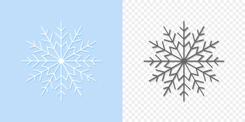 Decorative vector snowflakes. Christmas icons. Vector illustration