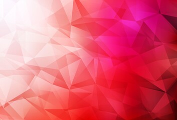 Light Red vector polygon abstract backdrop.