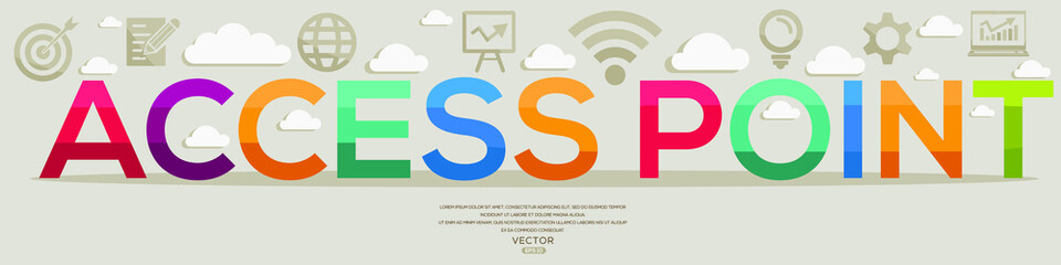 Creative (access point) Design,letters and icons,Vector illustration.	
