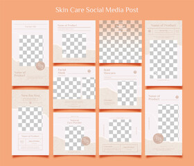 Skin care social media post template