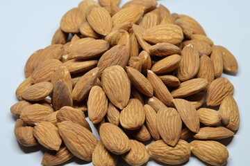 Almonds isolated on white background