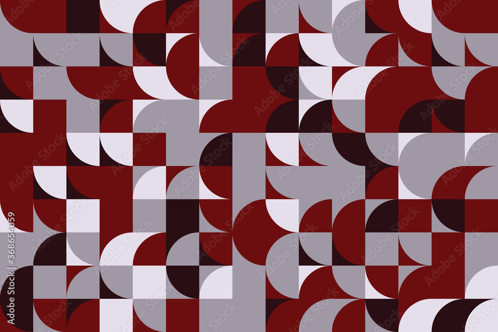 Aufkleber geometric pattern with round and rectangle shapes in trendy flat autumn colors. abstract vector back