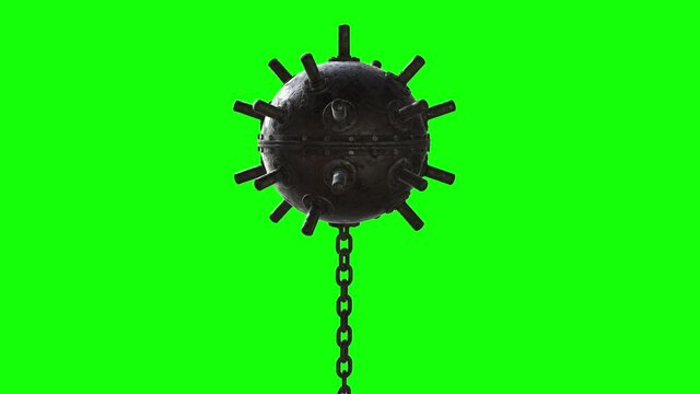 3d rendering on the green screen . Naval underwater mines. Explosive bombs floating