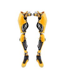 Replacement robotic leg part, 3d rendering on white background