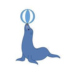 芸をするアシカ