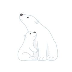 シロクマの親子