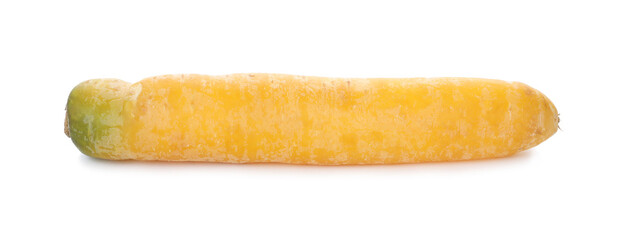 Fresh raw yellow carrot isolated on white