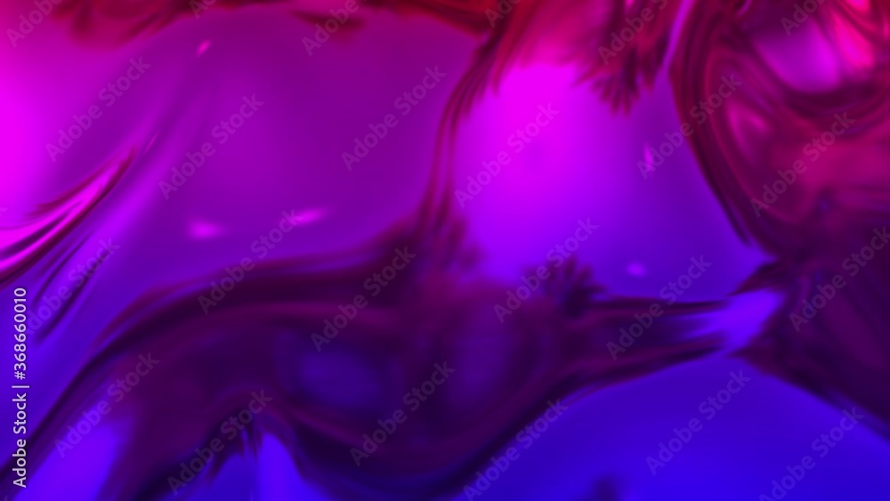 Poster animated rainbow metallic gradient in 4k. abstract 3d of wavy cloth surface that forms ripples like 