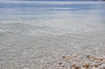 waves on the pebbles beach, croatia