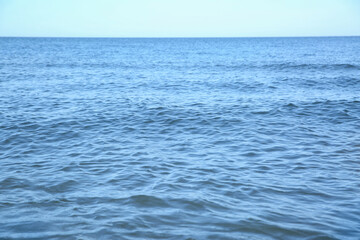 Picturesque view of beautiful sea water and blue sky