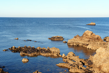 Wild coast of Le Pouliguen in the Loire Atlantique