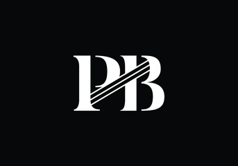 P B Initial Letter Logo design, Graphic Alphabet Symbol for Corporate Business Identity