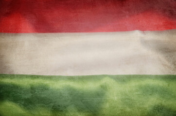 Closeup of the Hungarian flag