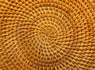 Natural woven straw texture. Wicker wooden twigs background.