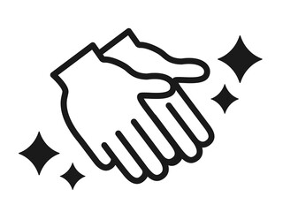 手の除菌のアイコンイラスト