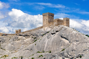 ancient historic Genoese castle or fortress