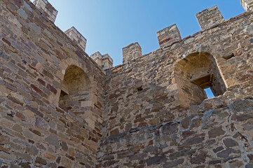 ancient historic Genoese castle or fortress