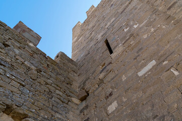 ancient historic Genoese castle or fortress